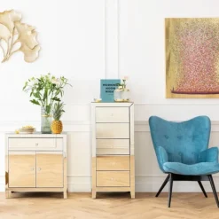Komoda Luxury Gold 5 49x110 Cm Szampańska