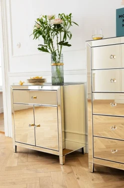 Komoda Luxury Gold 5 49x110 Cm Szampańska