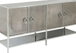 Komoda Moonscape 156x80 Cm Srebrna