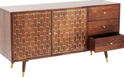 Komoda Muskat 145x75 Cm Brązowa