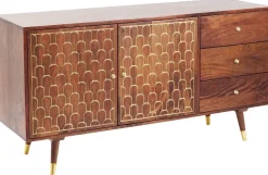 Komoda Muskat 145x75 Cm Brązowa