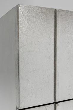 Komoda Srebrno Złota Z Szufladami I Uchwytami 106x89 Cm