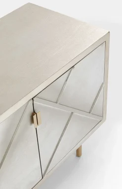 Komoda Venice Triangle 180x64 Cm Srebrno Złota