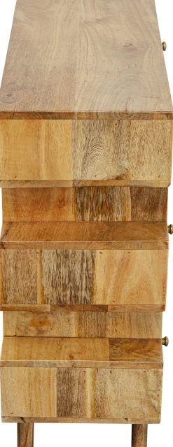 Komoda Z 8 Szufladami Drewno Mango Kolorowe Ornamenty 65x65 Cm