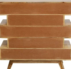 Komoda Z 8 Szufladami Drewno Mango Kolorowe Ornamenty 65x65 Cm
