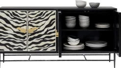 Komoda Zebra 160x80 Cm Czarno-kremowa