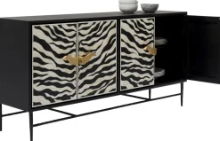 Komoda Zebra 160x80 Cm Czarno-kremowa