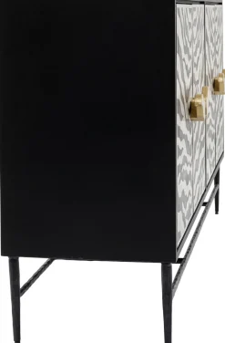 Komoda Zebra 160x80 Cm Czarno-kremowa