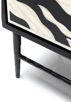 Komoda Zebra 160x80 Cm Czarno-kremowa