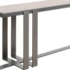 Konsola Do Przedpokoju Blat Fornirowany Orzech Nogi Stalowe 150x45 Cm