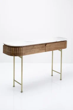 Konsola Grace 100x30 Cm Drewno Mango - Blat Marmur