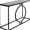 Konsola Miami Loft 120x35 Cm Czarna - Blat Marmur