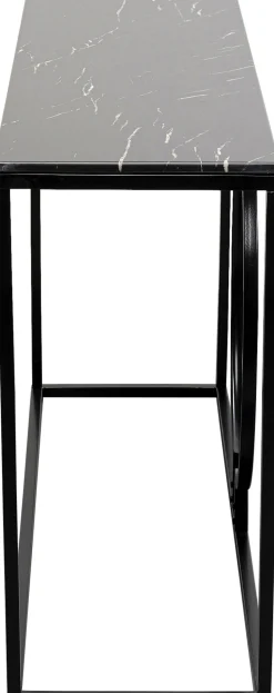 Konsola Miami Loft 120x35 Cm Czarna - Blat Marmur