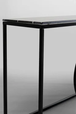 Konsola Miami Loft 120x35 Cm Czarna - Blat Marmur