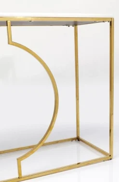 Konsola Miami Loft 120x35 Cm Złoto-biała