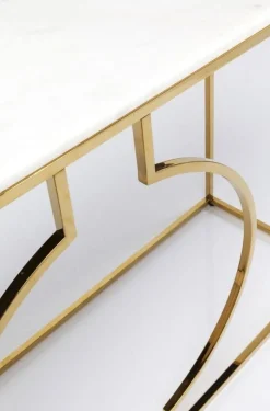 Konsola Miami Loft 120x35 Cm Złoto-biała