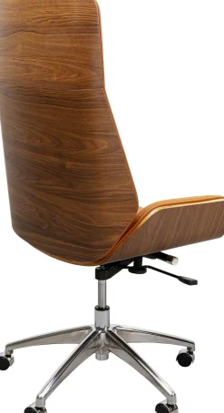Krzesło Biurowe High Bossy 59x116-124 Cm Brązowe Ekoskóra