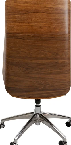 Krzesło Biurowe High Bossy 59x116-124 Cm Brązowe Ekoskóra