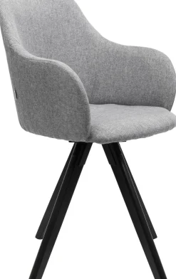 Krzesło Obrotowe Z Podłokietnikami Madame 62x87 Cm Jasnoszare