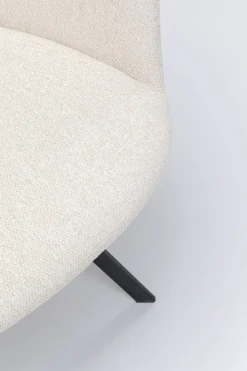 Krzesło Obrotowe Z Podłokietnikami Coco 53x84 Cm Kremowe
