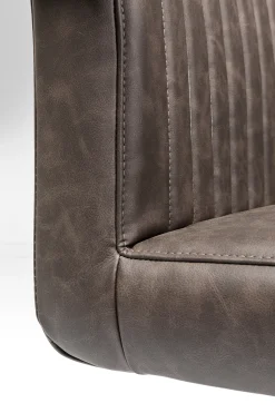 Krzesło Swing Z Podłokietnikami Loft Brązowe Nogi Czarne 54x87 Cm