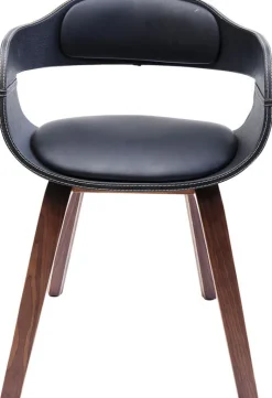 Krzesło Z Podłokietnikami Costa 52x71 Cm Czarne Ekoskóra