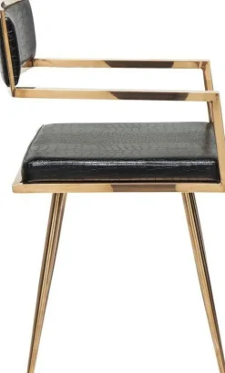 Krzesło Z Podłokietnikami Jazz 49x81 Cm Czarno-miedziane