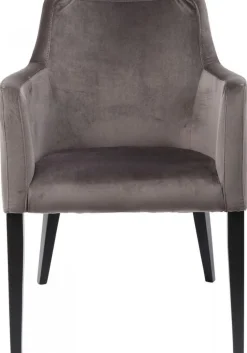 Krzesło Z Podłokietnikami Mode Velvet 60x87 Cm Szare