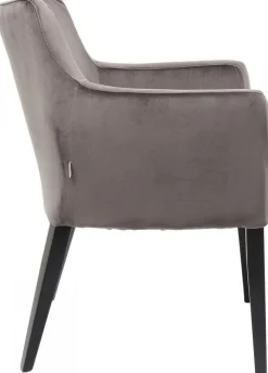 Krzesło Z Podłokietnikami Mode Velvet 60x87 Cm Szare