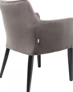Krzesło Z Podłokietnikami Mode Velvet 60x87 Cm Szare