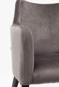 Krzesło Z Podłokietnikami Mode Velvet 60x87 Cm Szare