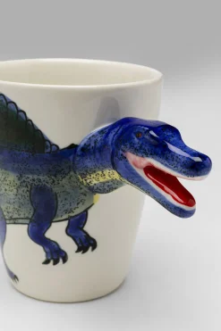 Kubek Z Porcelany Biało-niebieski Dinozaur Spinozaur 390 Ml