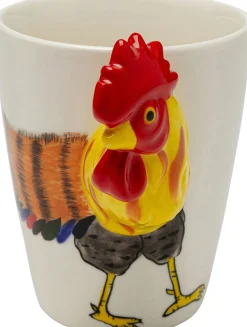 Kubek Z Porcelany Motyw Zwierzęcy Kogut 390 Ml