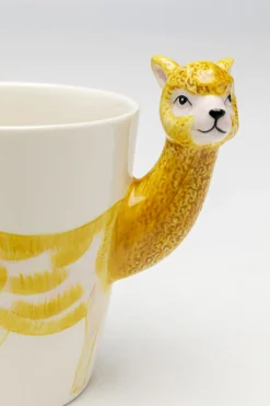 Kubek Z Porcelany Motyw Zwierzęcy Alpaka 390 Ml