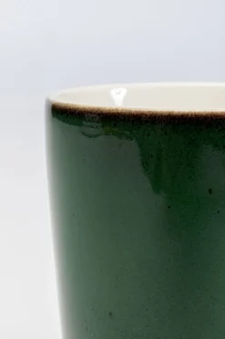 Kubek Z Uchem Zielony Porcelana 350 Ml
