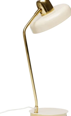 Lampa Biurkowa Beżowo-złota Stalowa 56 Cm