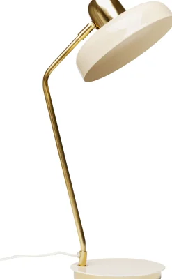 Lampa Biurkowa Beżowo-złota Stalowa 56 Cm