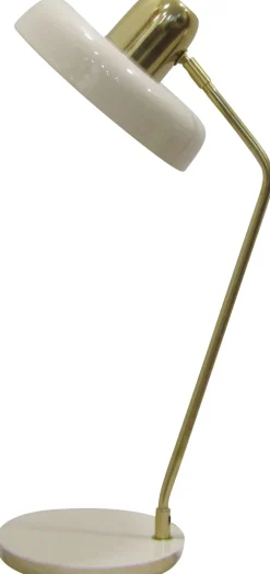 Lampa Biurkowa Beżowo-złota Stalowa 56 Cm