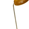 Lampa Biurkowa Stalowa Złota Z Pomarańczowym Kloszem 56 Cm