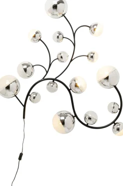 Lampa ścienna Czarna Klosze Lustrzane 185x110 Cm