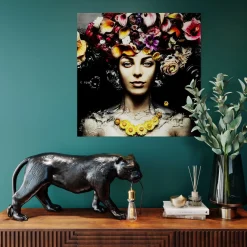 Lampa Podłogowa Animal Bagheera 85x40 Cm Czarna