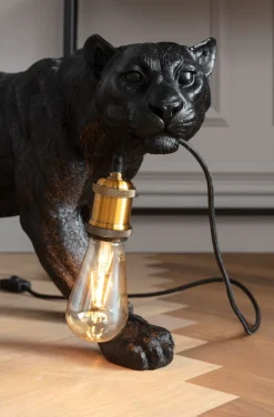 Lampa Podłogowa Animal Bagheera 85x40 Cm Czarna