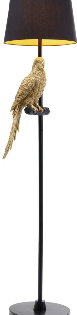 Lampa Podłogowa Animal Parrot Ø40x176 Cm Czarno-złota