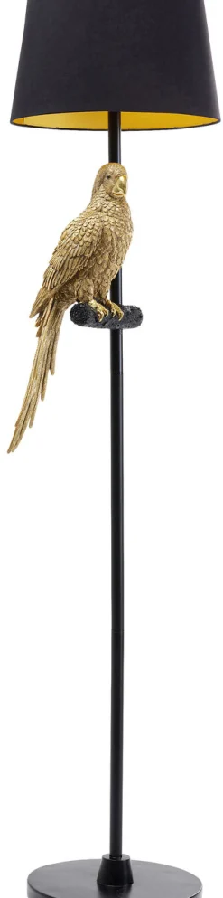Lampa Podłogowa Animal Parrot Ø40x176 Cm Czarno-złota