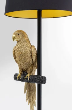 Lampa Podłogowa Animal Parrot Ø40x176 Cm Czarno-złota