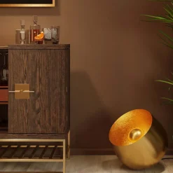 Lampa Podłogowa Apollon Smooth Ø50 Cm Złota