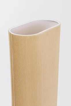 Lampa Podłogowa Beżowa Podstawa Czarna 26x120 Cm