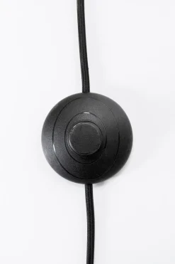 Lampa Podłogowa Beżowa Podstawa Czarna 26x120 Cm