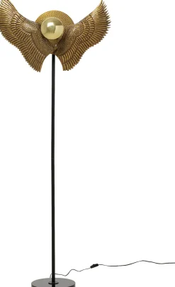Lampa Podłogowa Bird Wings 66x168 Cm Czarno-złota