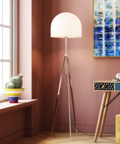 Lampa Podłogowa Brody 40x160 Cm Srebrna